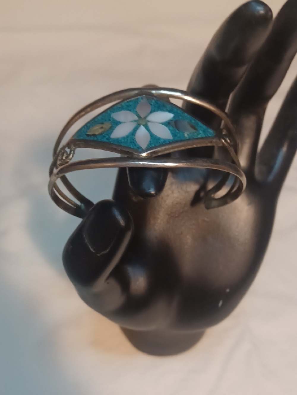 Texico Enamel Floral Cuff Bracelet - Women Jewelry